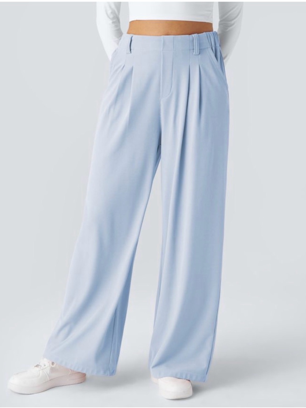 Halara Flex™ High Waisted Pocket Wide Leg Work Pants Sz L